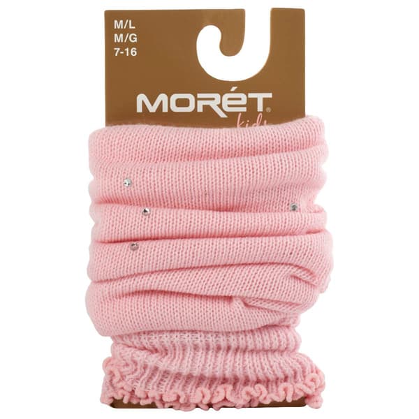 Girls &#40;7-16&#41; Moret&#40;R&#41; Kids Ribbed Leg Warmers with Rhinestones - image 
