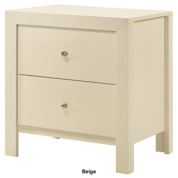 Passion Furniture Burlington 2-Drawer Nightstand