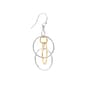 Athra Fine Silver Plated Two-Tone Triple Circle Drop Earrings - image 2