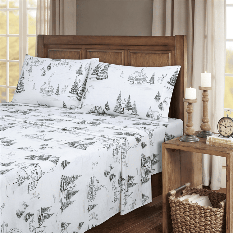 Kathy Ireland 100% Turkish Cotton Flannel Sheet Set