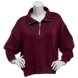 Womens Olivia Parker(R) Double Knit Quarter Zip Top