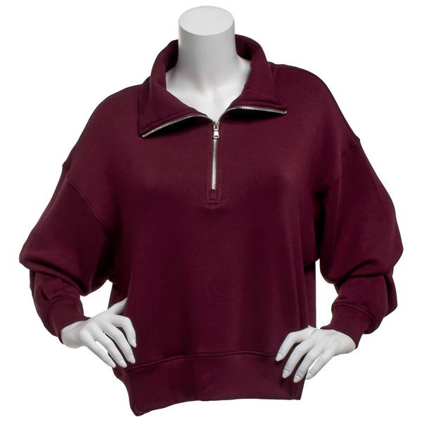 Womens Olivia Parker(R) Double Knit Quarter Zip Top - image 
