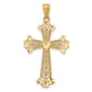 Gold Classics(tm) 14kt. 18in. Filigree Hearts Cross Pendant Necklace - image 1
