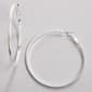 Design Collection Silver-Tone Diamond Cut Textured Earrings - image 1