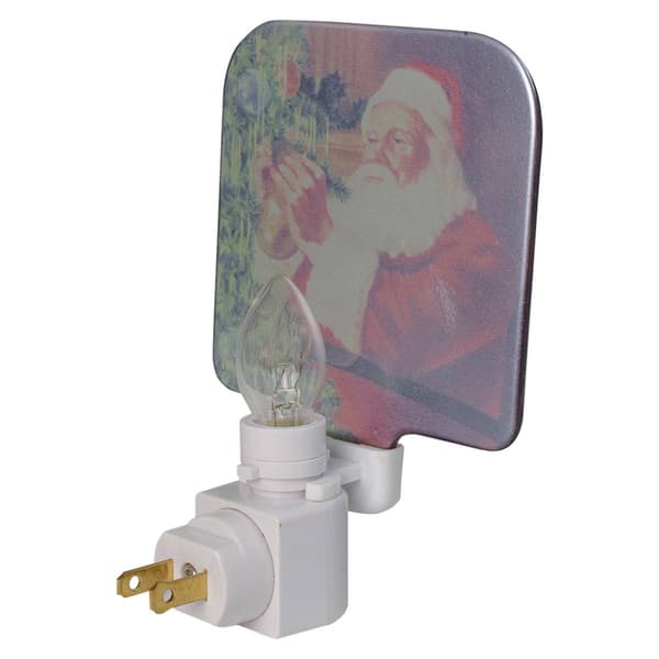 Northlight Seasonal Norman Rockwell Santa Trimming Nightlight
