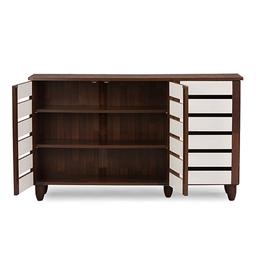 Baxton Studio Gisela Two-Tone Shoe Cabinet