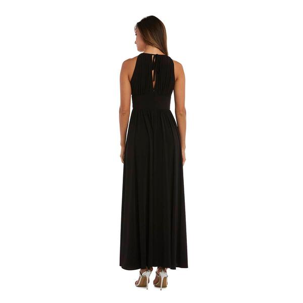 Petite R&M Richards Sleeveless Rhinestone Evening Gown