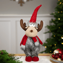 Northlight Standing Plush Moose Christmas Figure