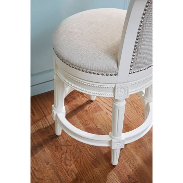 New Ridge Home Goods Chapman Counter-Height Barstool - White