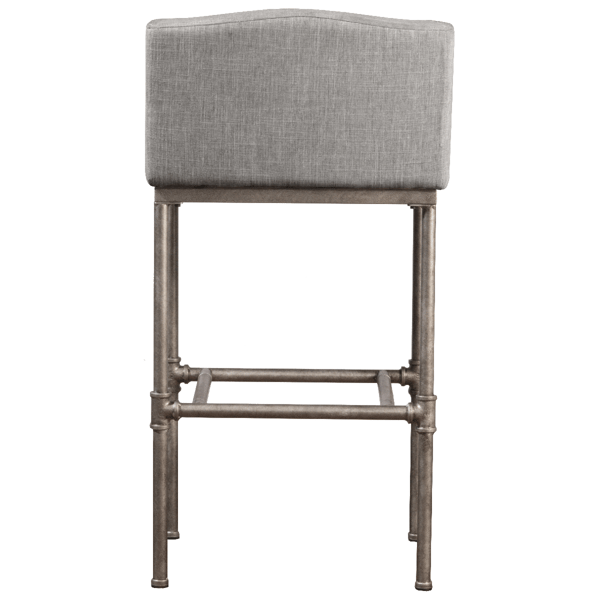 HH2 Home Dillon Low Profile Wingback Grey Counter Height Stool