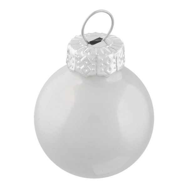 Northlight 24pc. White Mini Christmas Glass Ball Ornaments