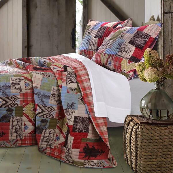 Greenland Home Fashions&#40;tm&#41; Rustic Lodge Reversible Quilt Set - image 