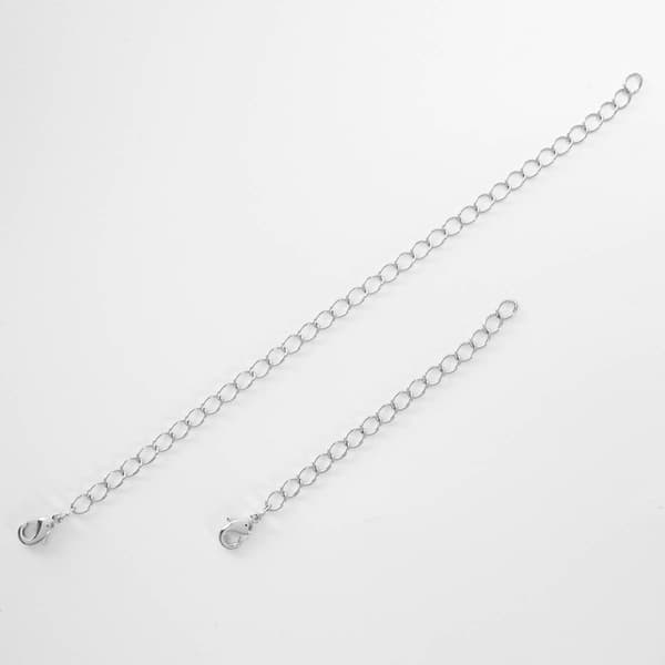 3in. Silver Necklace Extender Chain - image 