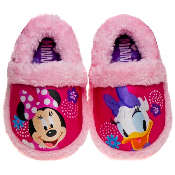 Little Girls Disney Minnie Mouse and Daisy Duck Slippers