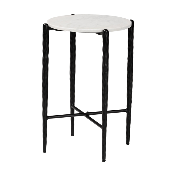 Baxton Studio Caledon Marble Side Table