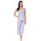 Womens Ellen Tracy Cap Sleeve Floral Pajama Set - image 2