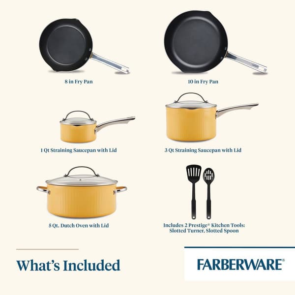 Farberware Style 10pc. Nonstick Cookware Pots and Pans Set