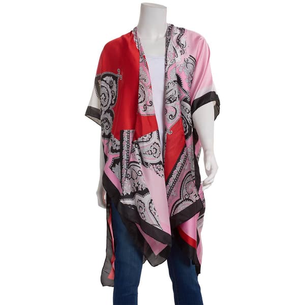 Womens Max Studio Two Piece Kimono Hat Set