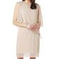 Womens Connected Apparel Asymmetrical Capelet Metallic Knit Dress - image 3