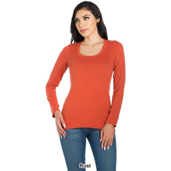 Womens 24/7 Comfort Apparel Solid Long Sleeve Tee