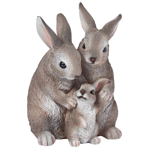 Cute Bunny Family Statue - image 