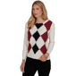 Womens Emaline Country Code Long Sleeve Argyle Sweater - image 3