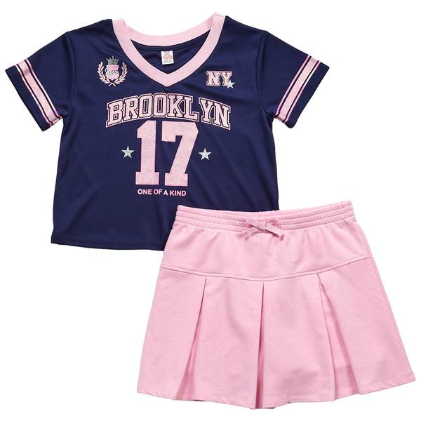Girls (7-16) Sweet Butterfly(R) Brooklyn Varsity Top w/ Skirt