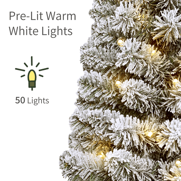 Puleo International 3.5ft. LED Spruce Christmas Trees - Set of 2