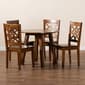 Baxton Studio Rava Walnut Brown Finished Wood 5pc. Dining Set - image 8