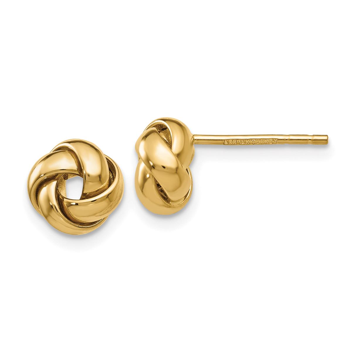 Gold Classics™ 8mm Gold Love Knot Stud Earrings