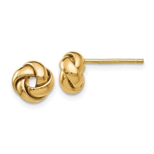 Gold Classics(tm) 8mm Gold Love Knot Stud Earrings - image 