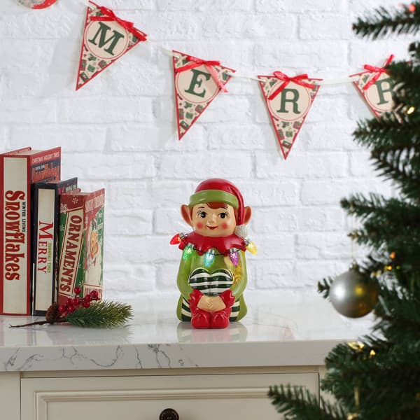 Mr. Christmas 9in. Nostalgic Ceramic Elf Figure