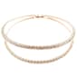 Rosa Rhinestones Rose Gold-Tone 2 Row Rhinestone Cuff Bracelet - image 1