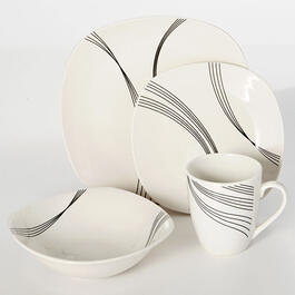 Gibson Curvation 16pc. Dinnerware Set For 4