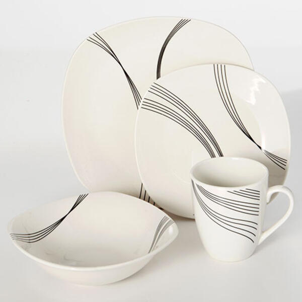 Gibson Curvation 16pc. Dinnerware Set For 4 - image 