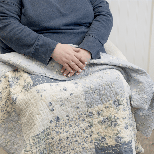 Donna Sharp Blue Pastures Cotton Quilted Throw