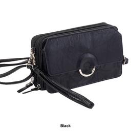 Bueno Double Zip Ring Crossbody Wallet On A String