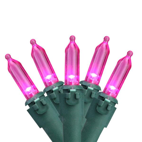 Northlight Seasonal 100 Pink LED Mini Christmas Lights - image 