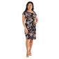 Petite Connected Apparel Short Sleeve ITY Sarong Dress - image 1