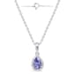 Gemstone Classics(tm) Natural Tanzanite Lab Grown  Diamond Pendant - image 1