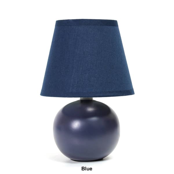 Simple Designs Mini Ceramic Globe Table Lamp