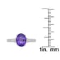 Sterling Silver Ring w/ Amethyst & White Topaz Gemstones - image 5