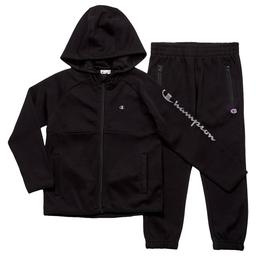 Boys (4-7) Champion(R) Zip-Up Double Knit Hoodie Set