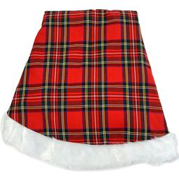 48in. Tartan with Sherpa Border Tree Skirt