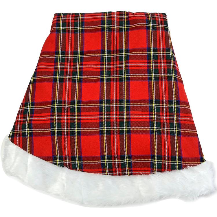48in. Tartan with Sherpa Border Tree Skirt