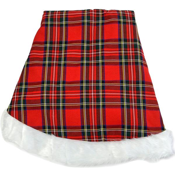 48in. Tartan with Sherpa Border Tree Skirt - image 