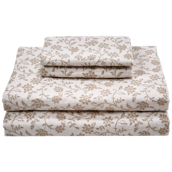Ashley Cooper(tm) Tonal Floral Vine Flannel Sheet Set