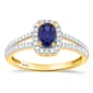Gemstone Classics(tm) Created Sapphire & Lab Grown Diamond Ring - image 1