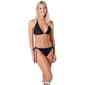 Juniors YMI&#174; Solid 2pc. Halter Neck Triangle Bikini Swim Set - image 4