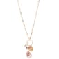 Ashley Paperclip Link Chain Necklace w/ Charm Cluster Pendant - image 1